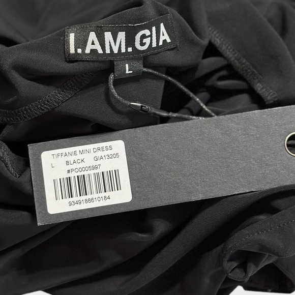 I.AM.GIA. Tiffanie One Shoulder Mini Dress - Black - Picture 5 of 6